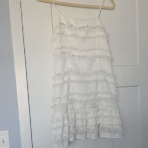 Princess Polly White Ruffle Slip Dress